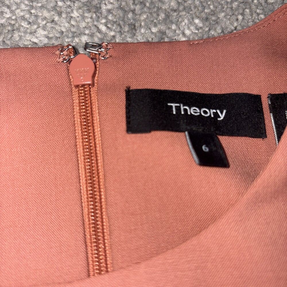 Theory Women’s Sheath Sleeveless Wool Fitted Dress Size 6 Pink Russe - Picture 14 of 14